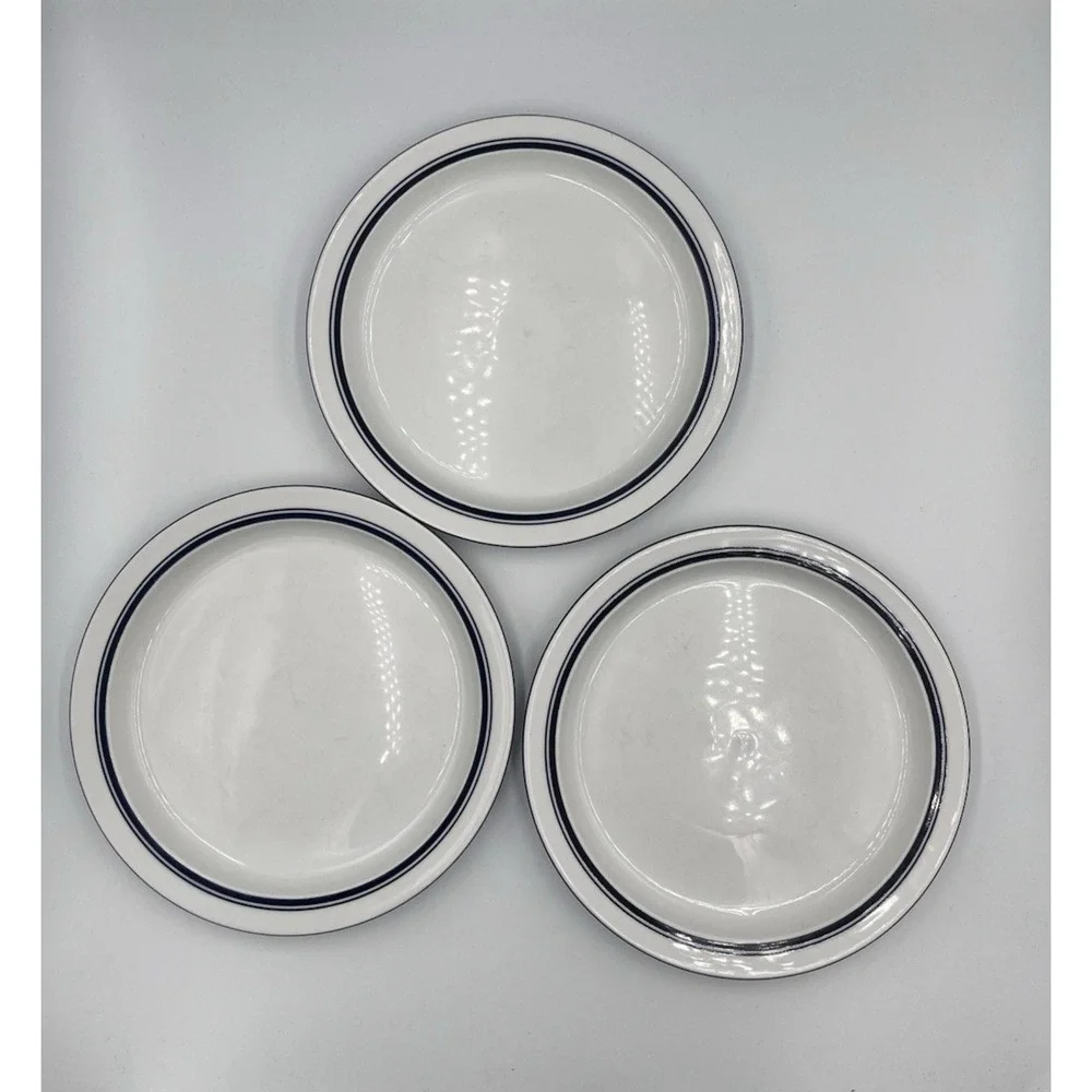 Dansk Bistro Christianshavn Blue Salad Plates SET OF 3 Portugal 8 3/4